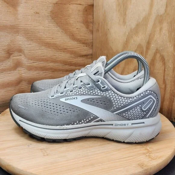 Brooks Ghost 14 Womens Gray Running Shoes Sneakers Size 7 - Picture 5 of 10
